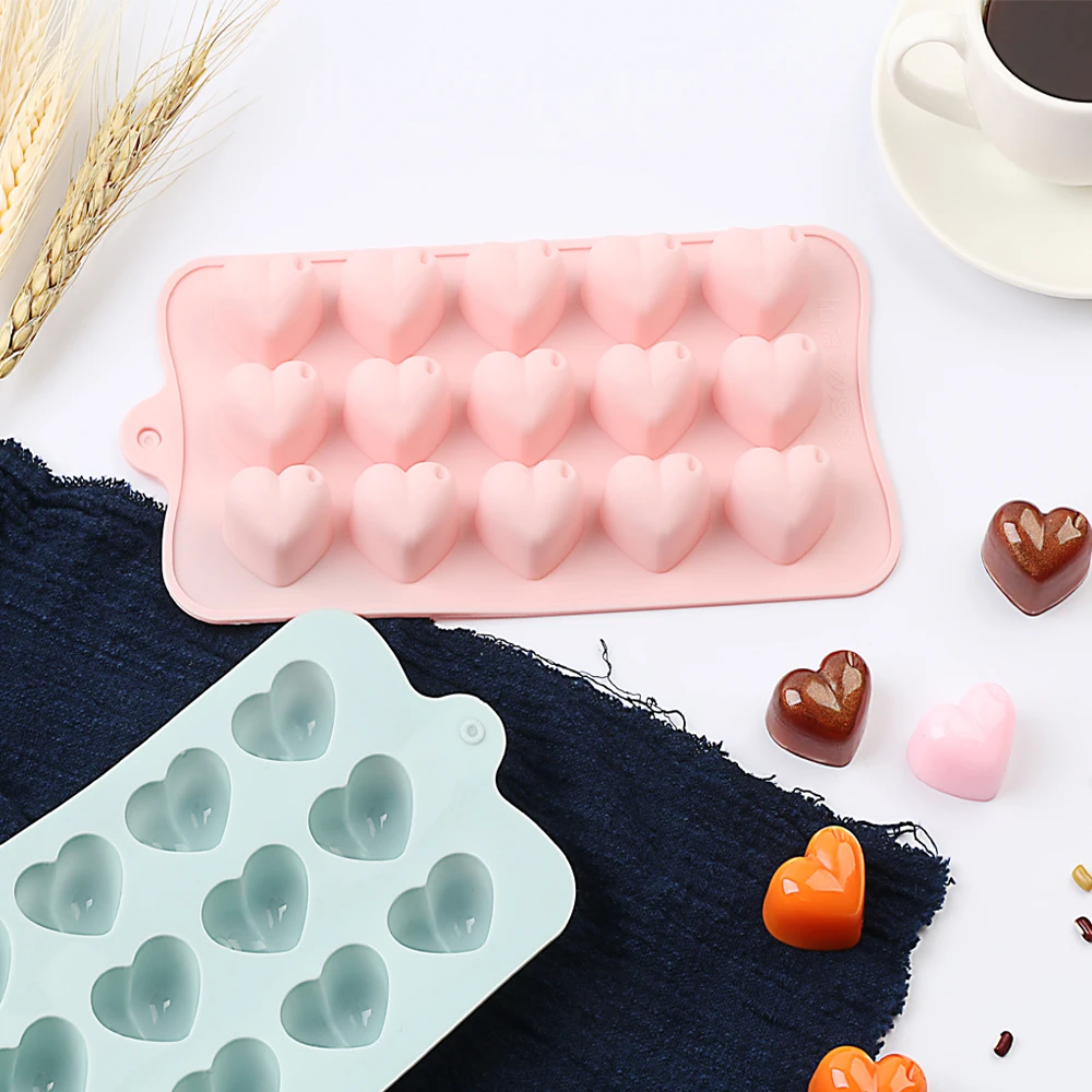 Новые формы для шоколада в виде сердца 15 полости DIY силиконовые конфет и свадеб