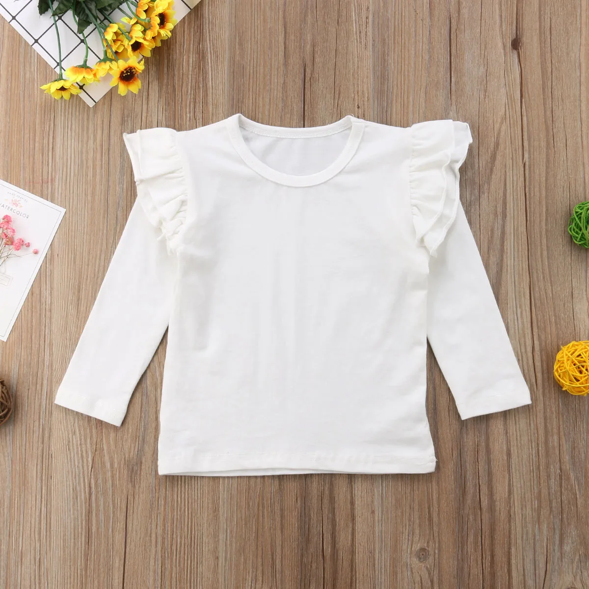 Новинка 2018 осенняя одежда для маленьких девочек топы пуловер с длинными рукавами