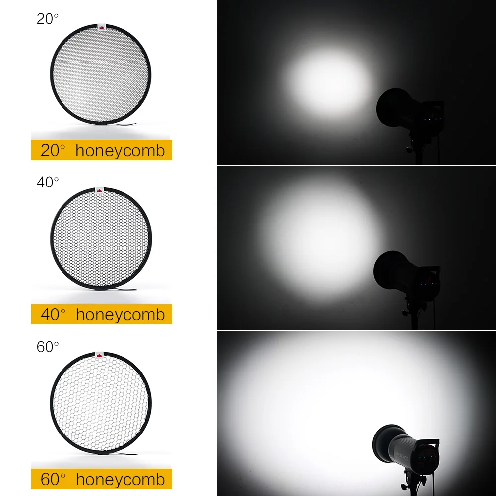 7" Bowens Mount Standard Reflector Diffuser Lamp Shade Dish Honeycomb Grid for photography Studio Flash Strobe light images - 6