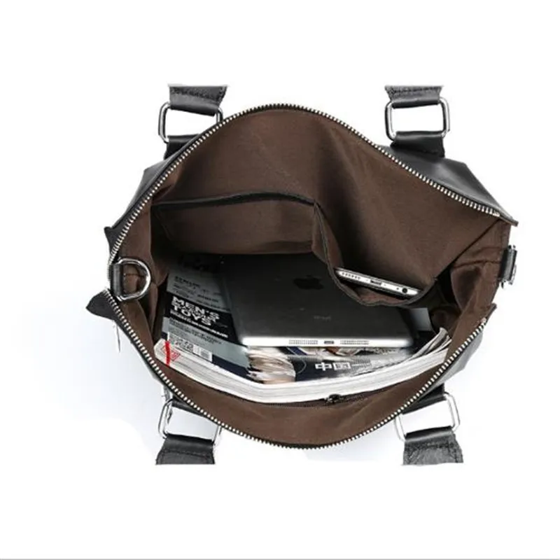 Мужские сумки деловая сумка мессенджер через плечо Портативная из натуральной