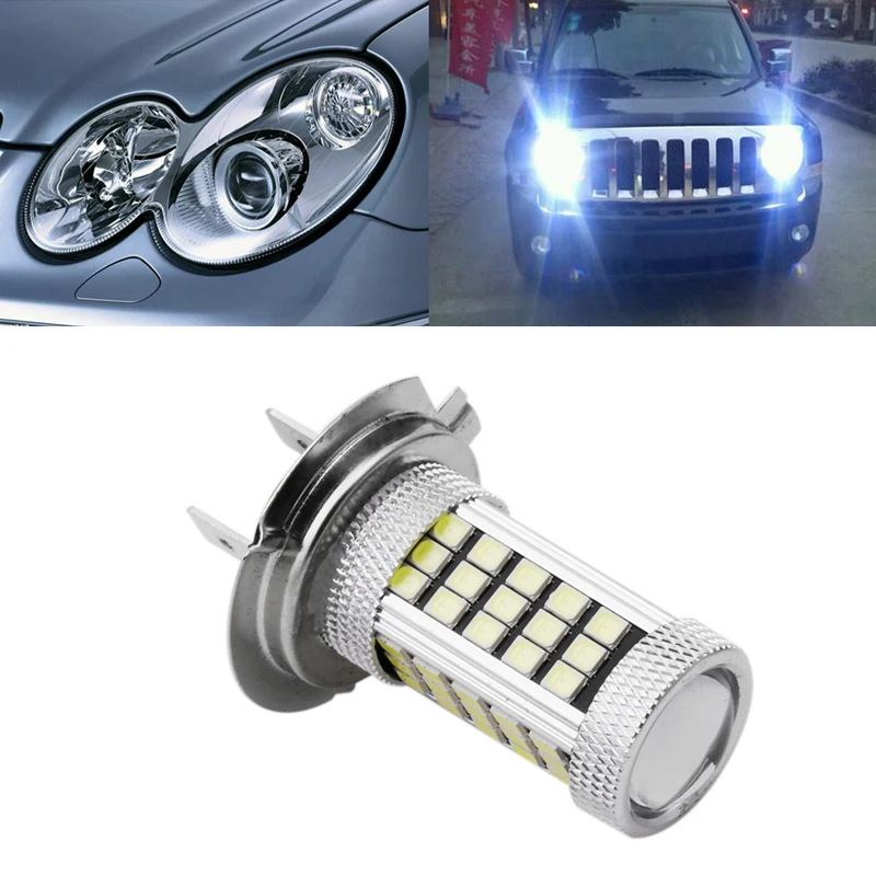 DC 12V H7 2835 63 светодиодный 6000 К автомобиля проектор противотуманная фара светильник