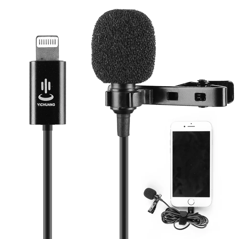 1 5 м линейный микрофон Microfone аудио видео Запись Lavalier конденсаторный для iPhone X 8 7 6