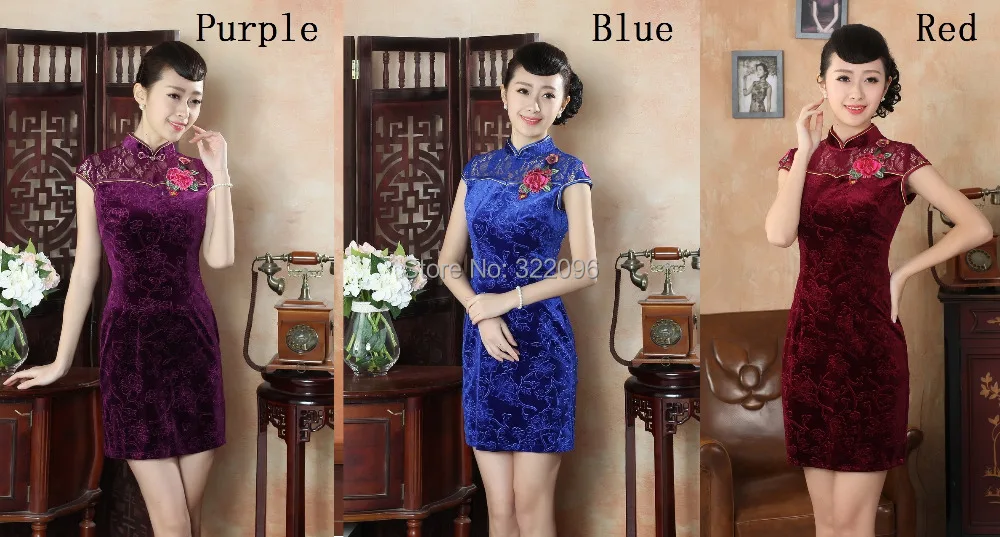 Шанхай история новая мода бархат Qipao китайская женская одежда Cheong sam платье