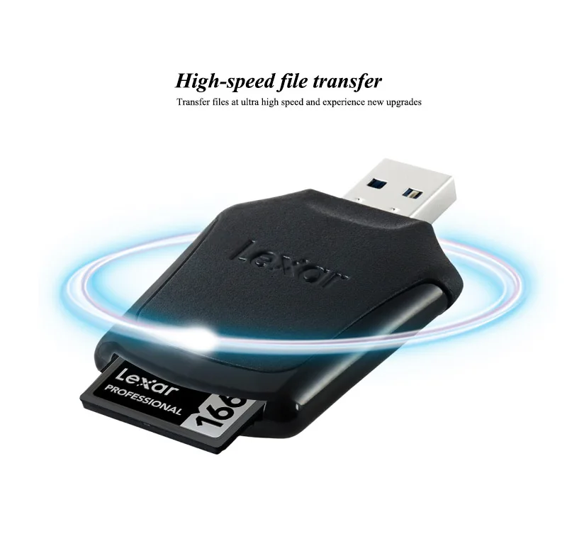Lexar Профессиональный USB 3,0 кард-ридер SD карта SDHC SDXC карта памяти высокоскоростной Однопортовый UHS-II для sd-карт