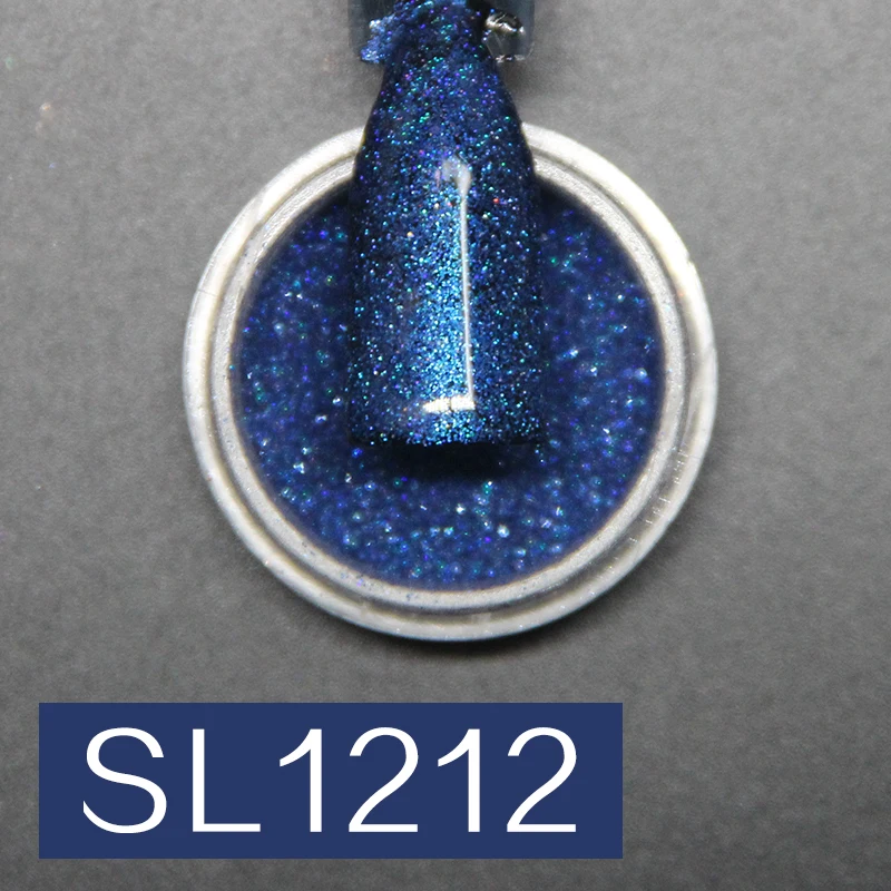 Голографическая пудра Docaty для ногтей с блестками 1 коробка серебристая блестящая