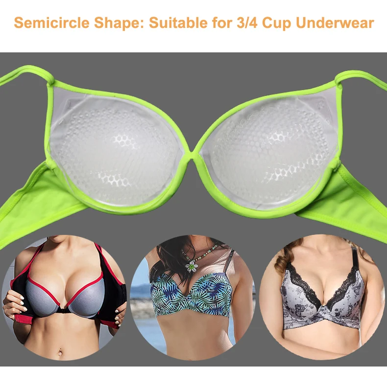 Женские силиконовые вставки для бюстгальтера, бикини, купальные подушечки для бюстгальтера, пуш-ап накладки для груди, массажные вставки для платья с дышащими отверстиями