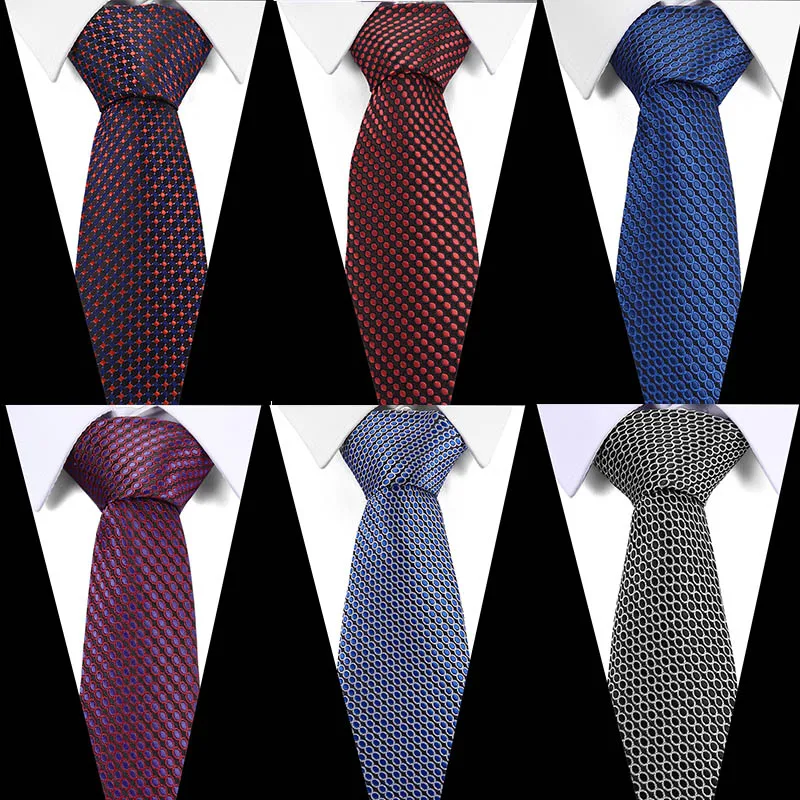 Мужской галстук Модный классический 6 см в полоску горошек с узором пейсли тонкий