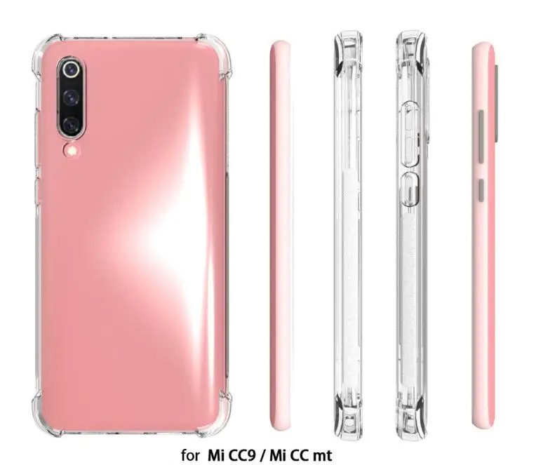 Для Xiaomi Mi CC9e & A3 прозрачный чехол + закаленное стекло мягкая защита Мягкий ТПУ