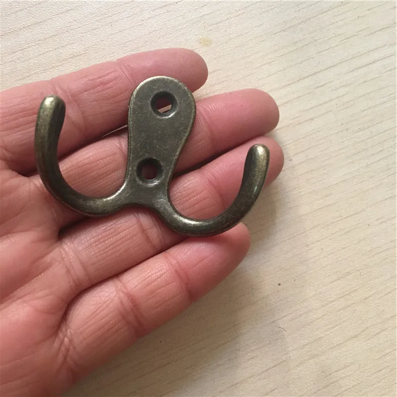 Винтажные Крючки Вешалки для кастрюль крючки сумок из сплава настенный двойной