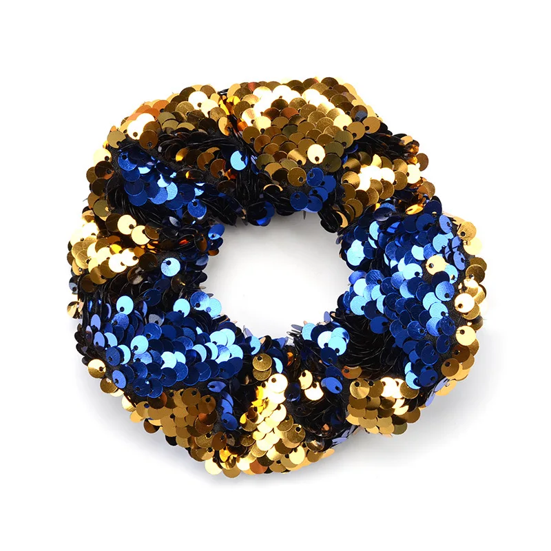 Girls Fashion Elastic Sequined Shiny Ties Hair Bands Rope Ring Scrunchie Headwear Women Headbands Ponytail Holder Accessories|Аксессуары