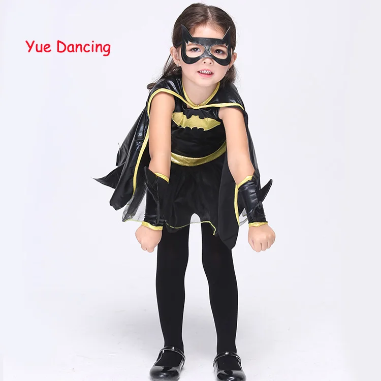 Baby Halloween Custome Batmen Kids Dresses Fancy Performance Clothes Masquerade Party Children Cosplay Outfit For Girls | Тематическая