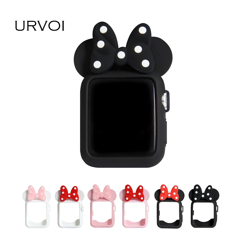 Чехол URVOI для apple watch чехол серия 3 2 1 38 мм 42 защитная лента iWatch силиконовый с