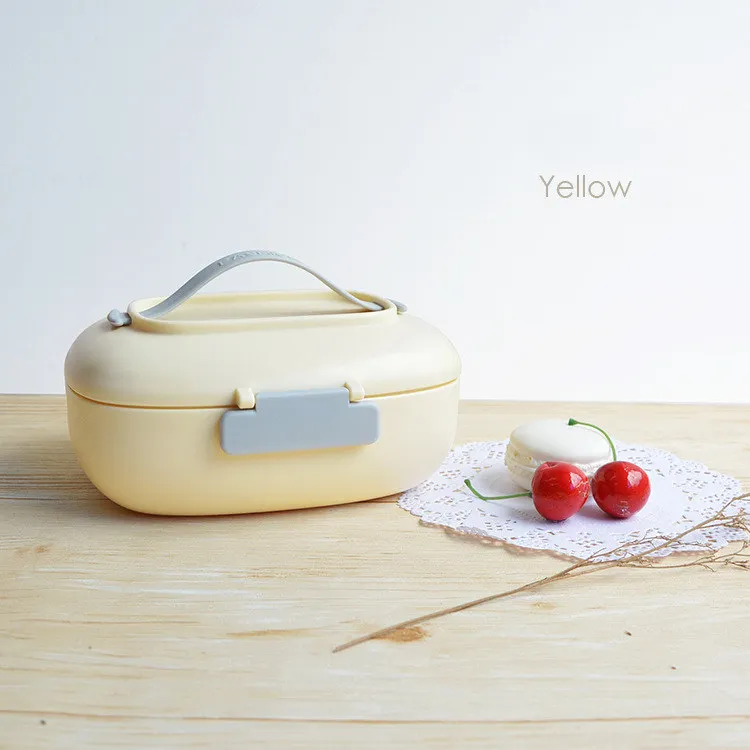 Baispo Microwavable ланч бокс Мода BPA бесплатно Bento box портативный контейнер для хранения еды герметичный ланчбокс для школы и пикника - Цвет: Yellow