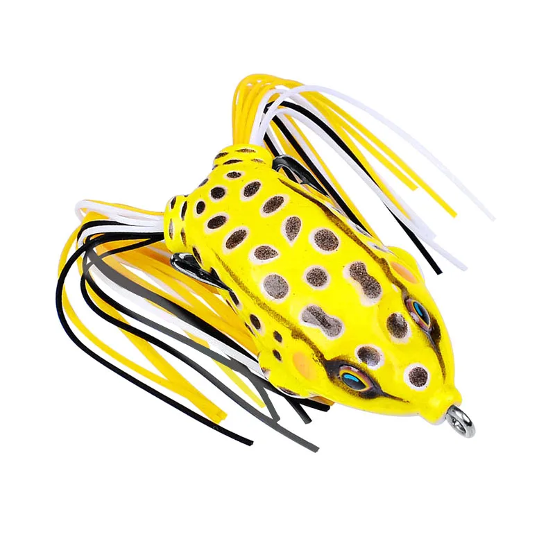 

1PC Soft Tube Bait Simulation Fishing Lures Frog Lure Treble Hooks Topwater Ray Frog 5.2CM 8.5G artificial soft bait