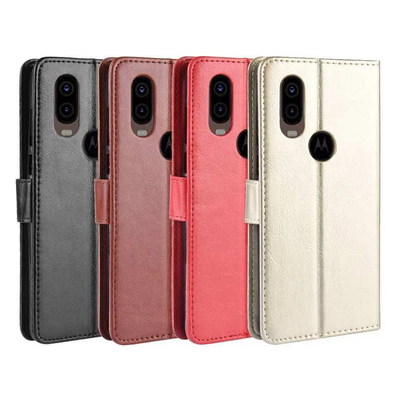 Для Motorola One Vision Чехол Флип Бумажник чехол для телефона из искусственной кожи для Moto One Action OneVision 6," Чехол