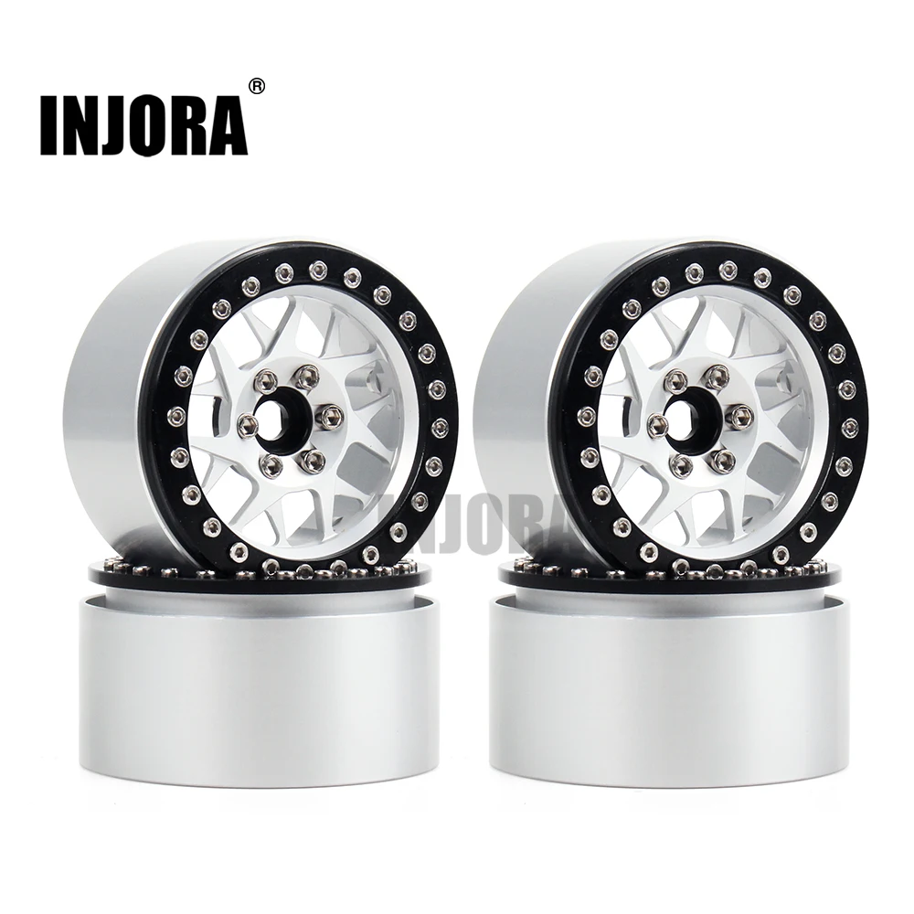 INJORA 4 шт. CNC алюминиевый 2 Beadlock обод колеса для 1/10 RC Гусеничный автомобиль осевой