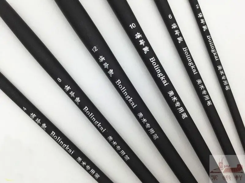 Черная длинная ручка красное вино утка форма языка кисть для масляной краски