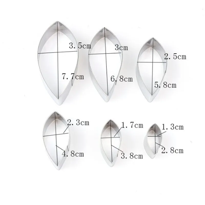 TTLIFE 6 шт. лепесток Далии из нержавеющей стали цветок конфеты бисквит инструмент
