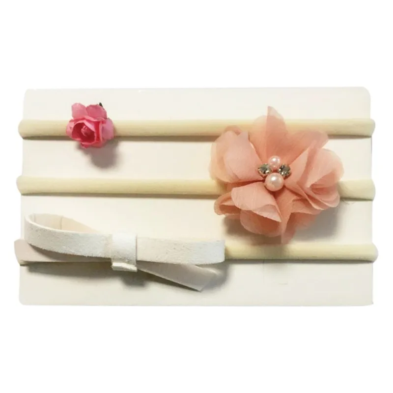 3 Pcs/Set Kids Baby Girl Floral Bow Elastic Headbands Princess Holiday Party Hair Accessories Photography Headwear | Детская одежда и