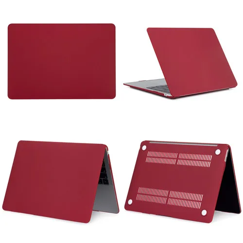 Matte Red Wine Жесткий матовый чехол для MacBook Air retina Pro 11 12 13 15 дюймов Pro 16 дюймов модель A2141 чехол - Цвет: Matte Red Wine