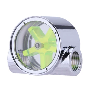 Новый расходомер воды зеленого цвета G14 5-листья рабочее колесо металлический расходомер воды для системы водяного охлаждения ПК