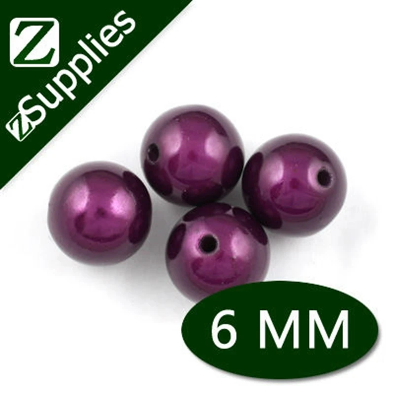 

Miracle Beads/perles magiques, Acrylic Bead in Bead, 6 mm Round Miracle Beads, Dark Purple Color-B06I117N06