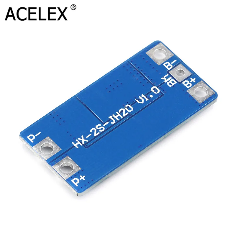 2S 10A 8,4 в 7,4 В 18650 литиевая Защитная плата BMS PCM PCB Li-Ion Lipo 2 ячейки с функцией баланса зарядное устройство защитный модуль