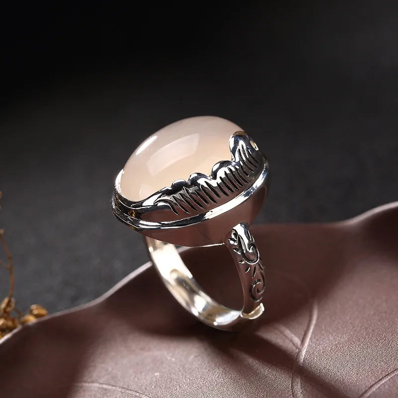 2018 Лидер продаж Анель Feminino S925 стерлингов перо мозаики Jade гранат песок корунд