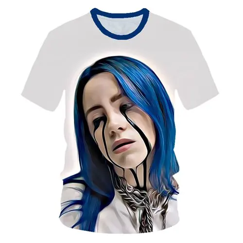 Лидер продаж, футболка с принтом Billie Eilish, Мужская/wo, Songstress, 3D, хип-хоп футболка, повседневная, уличный стиль, одежда, шесть футов под топы - Цвет: 630