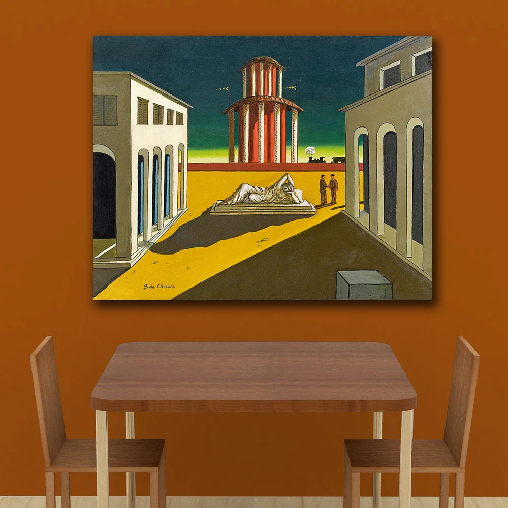 Картина на холсте Giorgio de chirico Пьяцца ditalia 1964 г. для гостиной украшение дома картина