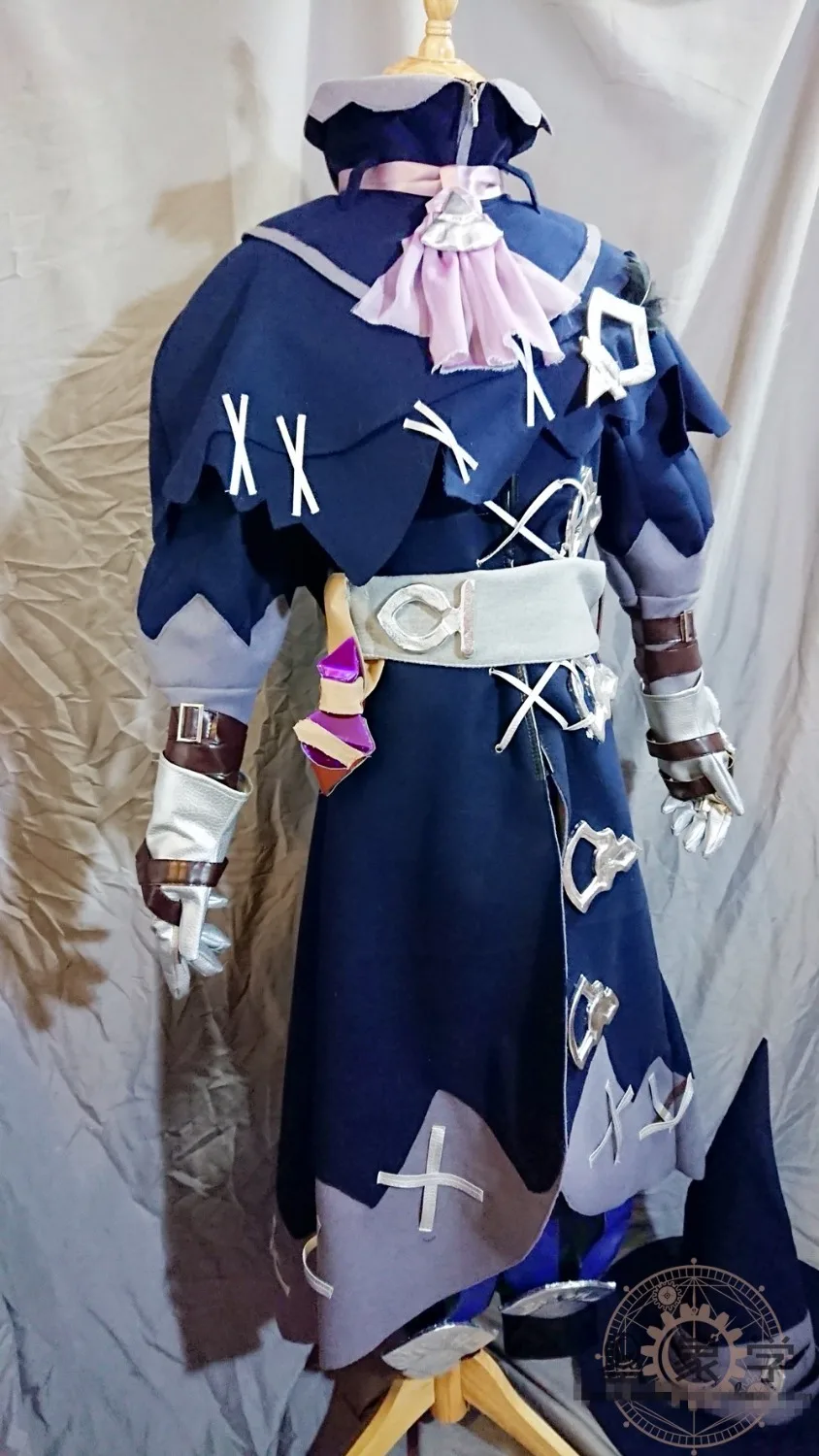 [Customize] Anime FF14 Final Fantasy XIV Black Magician 50 Level School Uniform Cosplsy Costume Any Size Halloween Free Shipping