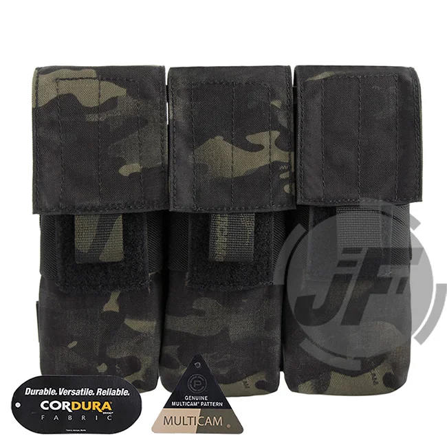 Emerson Тактический 5,56. 223 тройной подсумок Emersongear MOLLE PALS патроны держатель подсумок для M14 M16 ar15-мультикам - Цвет: MCBK