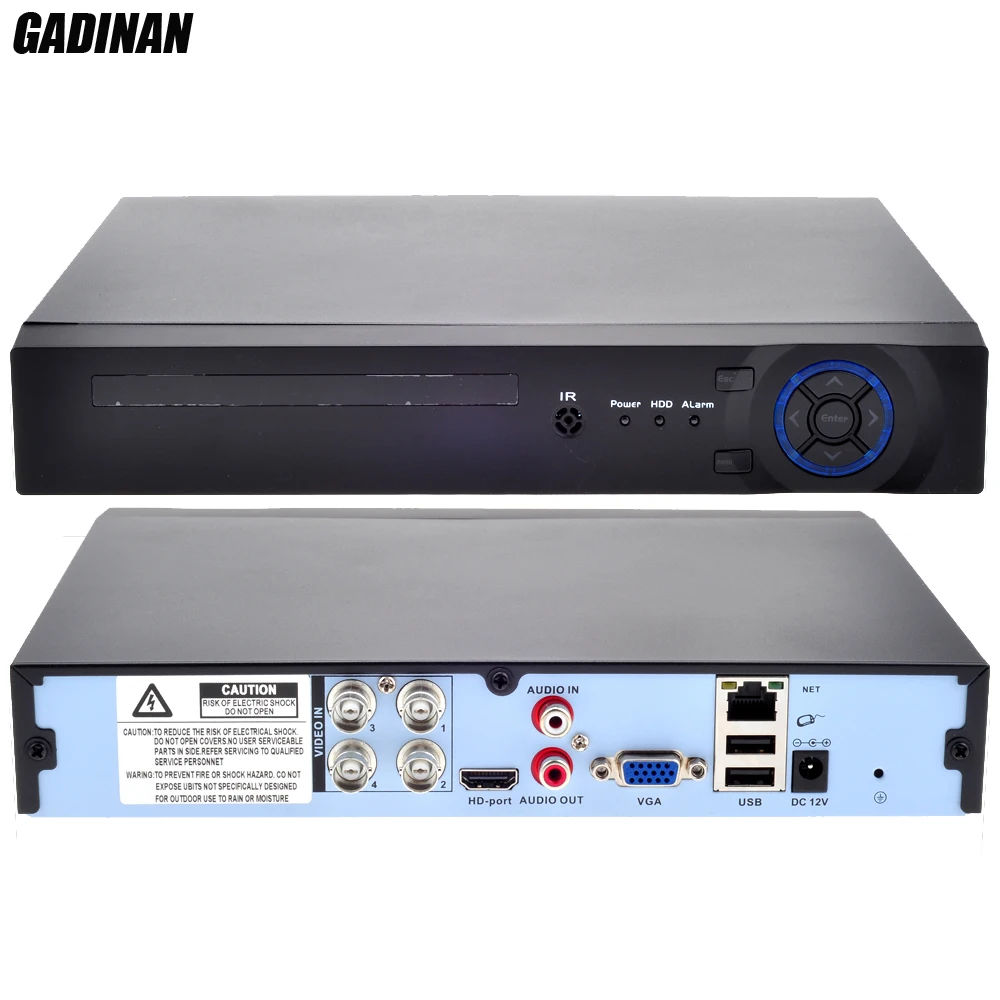 

GADINAN Mini Home CCTV AHD 4CH AHD-NH 1080N DVR 4 Channel Standalone CCTV DVR HDMI Output P2P Cloud Mobile Phone View 960H