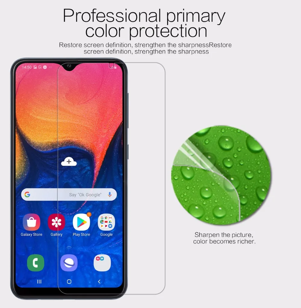 2 шт./лот Защитная пленка для Samsung A10 NILLKIN прозрачная глянцевая Galaxy в розничной