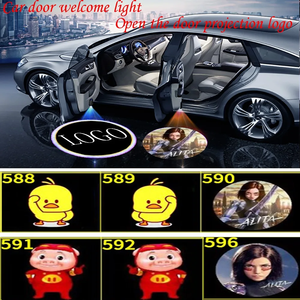 Maxup 2 шт. Автомобильный Дверной светильник с логотипом Светодиодный проекционный