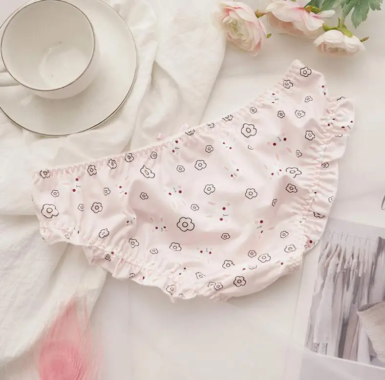 Новое поступление, реальные фотографии, Размеры M, L, XL, милое нижнее белье с оборками в стиле Лолиты, Банни, медведя, собаки, трусы, нижнее белье WP575