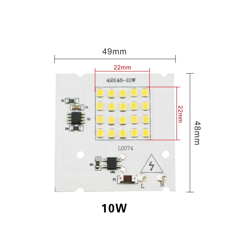 10W 10W 20W 30W 50W 100W светодиодный чип SMD 2835 потолочные светильник бусины AC 220 V-240 V Светодиодный прожектор светильник "сделай сам" для приготовления пищи на воздухе светильник ing точечный светильник - Испускаемый цвет: 10W