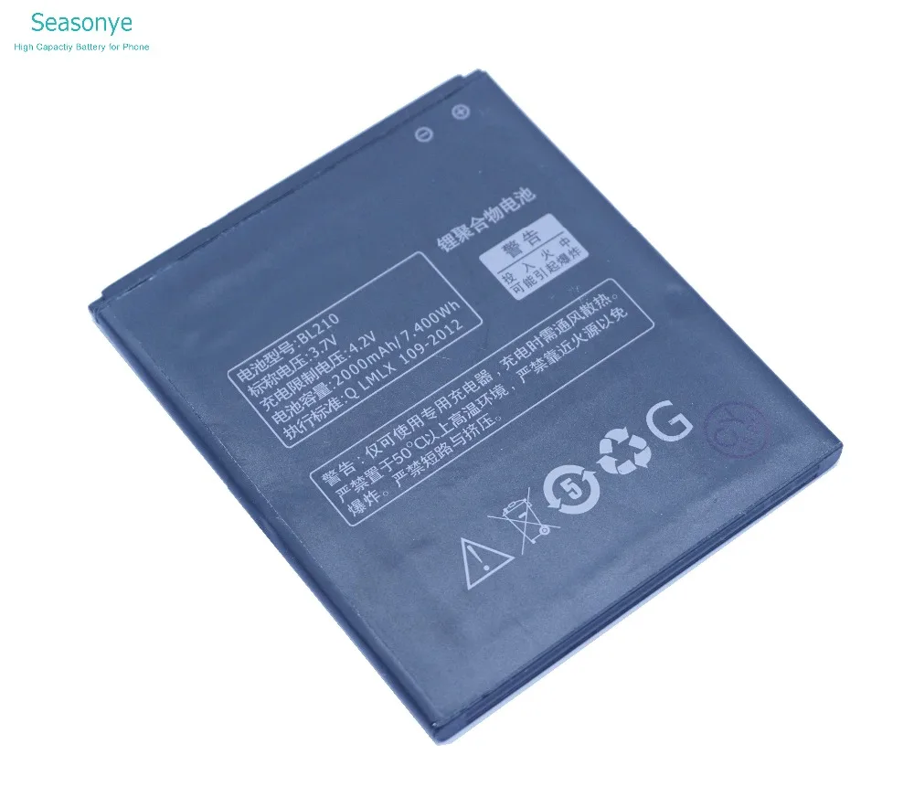 Seasonye 2000mAh / 7.400Wh BL210 BL 210 Сменный аккумулятор для Lenovo A536 A606 S820 S820E A750E A770E A656 A766 A658T S650 |