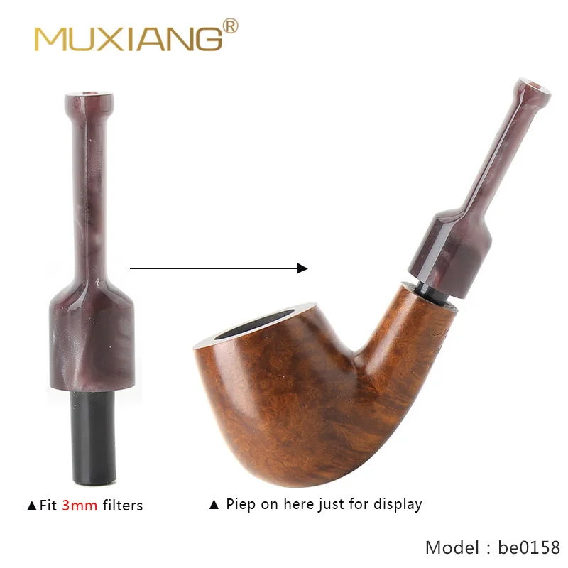 RU-MUXIANG акриловая трубка кофейного цвета, мундштук, специальный мундштук 3 мм/9 мм, фильтр, аксессуары для курительной трубы, be0155-be0158