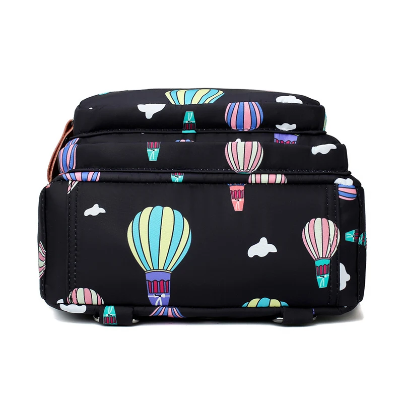 3PCS / LOT Women Nylon Backpack Waterproof Female Designer Multifunction Cartoon Print Bagpack | Багаж и сумки