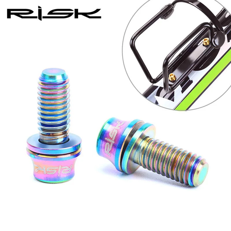 Риск велосипед винты для велосипеда держатель бутылки титановые болты клетка M5 *