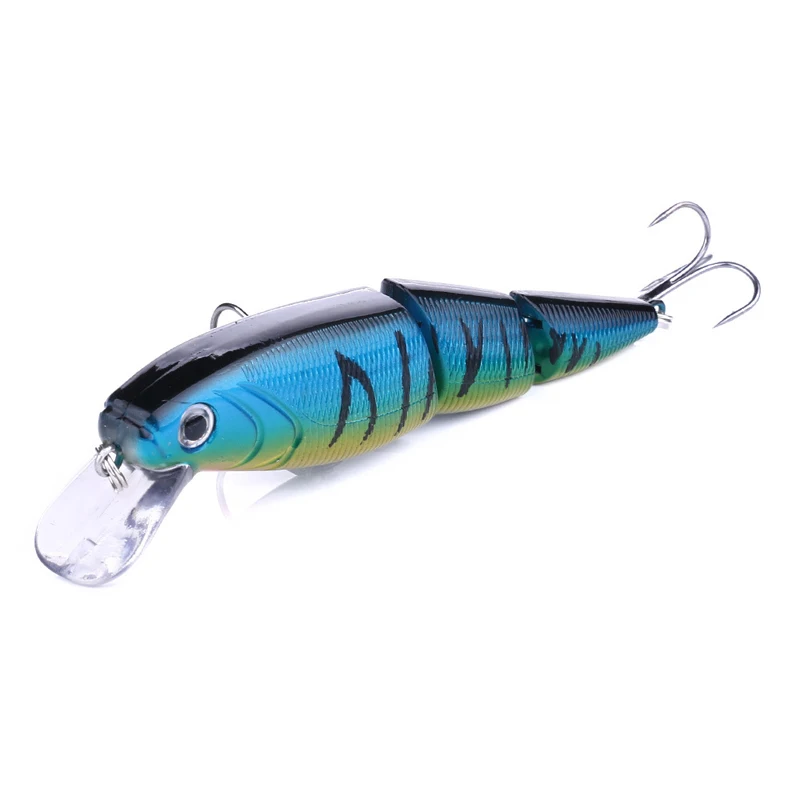 

Wokotip 1PCS Sea Bass Hard Fishing Lure Laser Minnow Pike Jerkbait 3D Fish Jointed Wobblers Pesca Crankbaits Artificial Bait