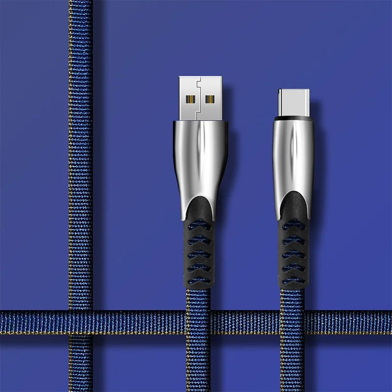 3A type c USB кабель USB C провод для быстрой зарядки для samsung Xiaomi huawei телефонный адаптер type-C usb-C кабель провод зарядное устройство 3 м type c - Цвет: Dark Blue