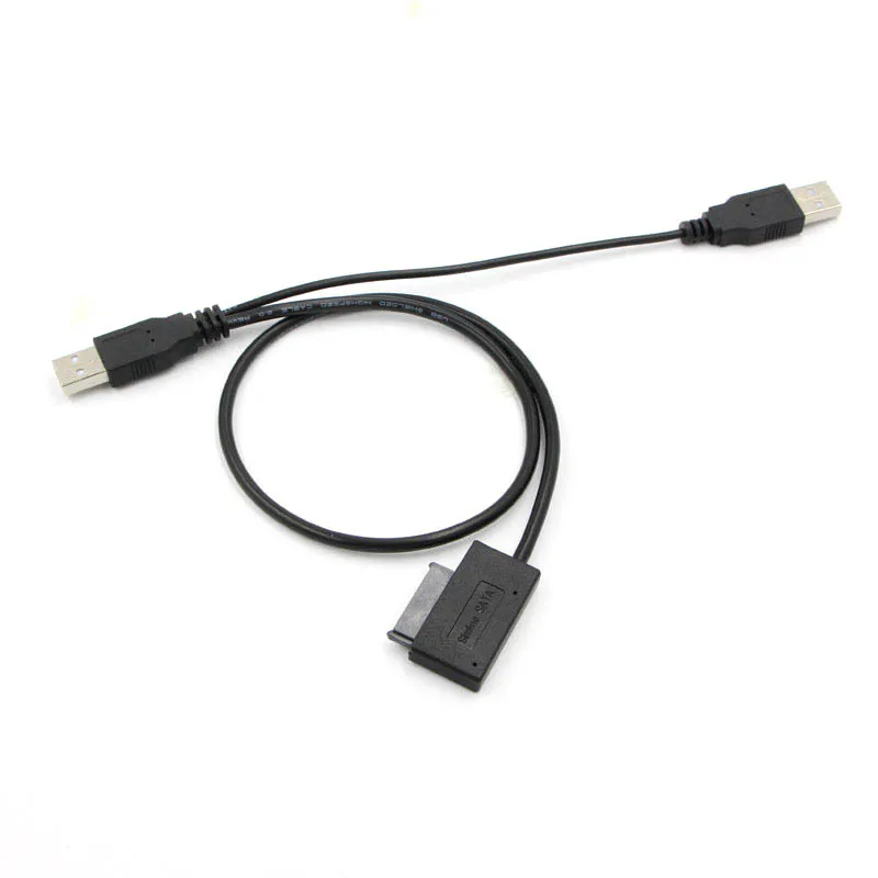 Новый тонкий SATA кабель USB 2 0 до 7 + 6 внешняя мощность для ноутбука мини CD ROM адаптер