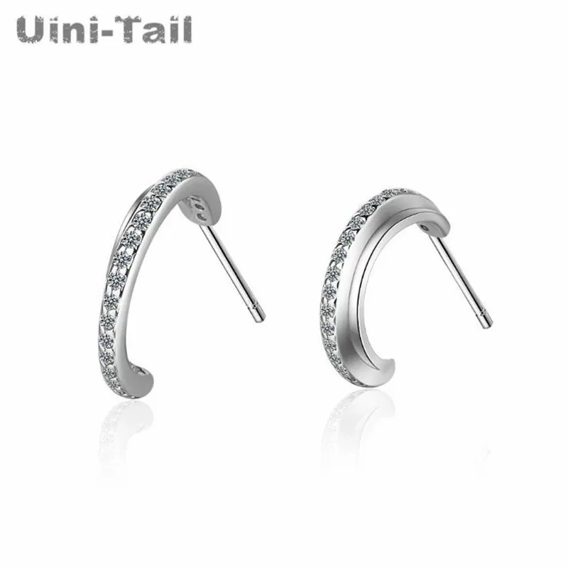 Uini Tail хит новинка Стерлинговое Серебро 925 пробы полумесяц bay микро набор серьги