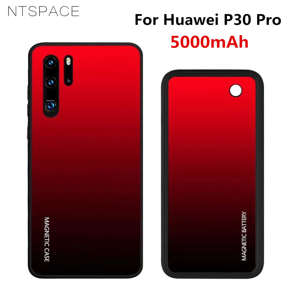 Магнитные Чехлы для зарядного устройства Huawei P30 Pro чехол аккумулятора 5000 мАч