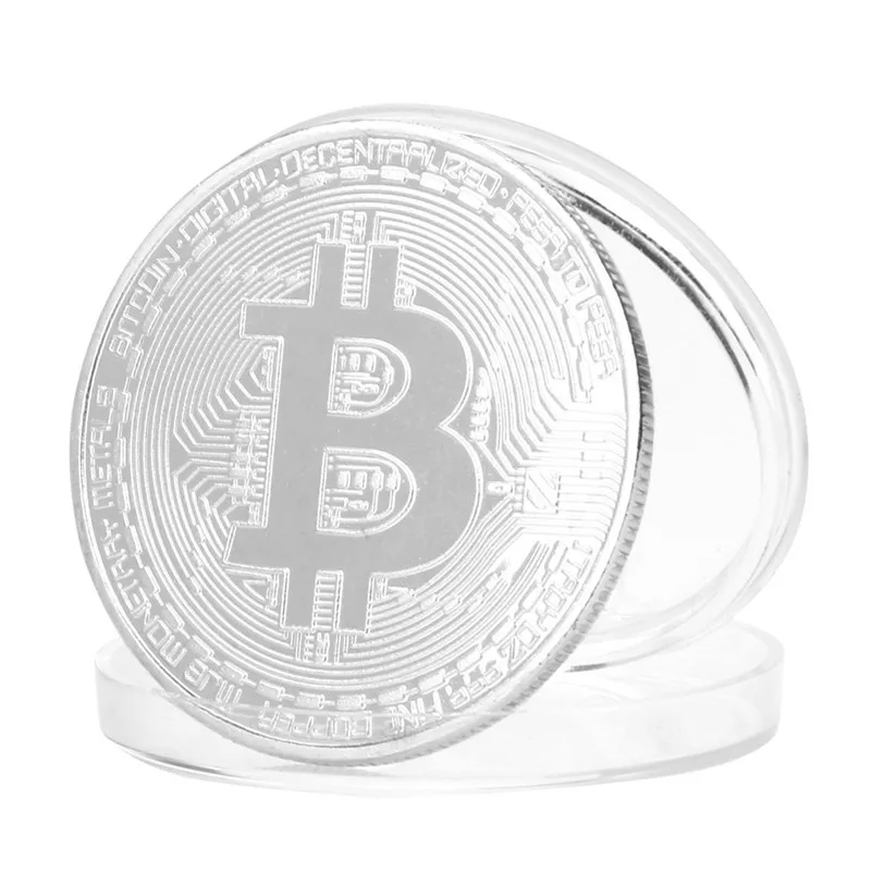 Посеребренная монета Биткоин коллекционный подарок бит Монета Casascius реальные