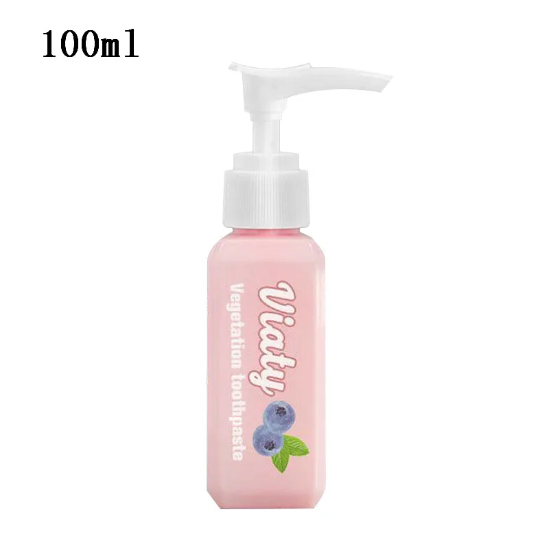 100ml Портативная отбеливающая зубная паста, отбеливающая зубная паста, удаляет пятна, черника, аромат, борется с кровотечениями, десны, свежий TSLM1 - Цвет: 100ml