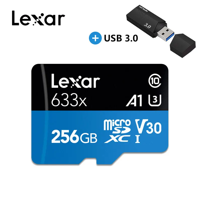 256 ГБ Lexar micro sd карта 633x UHS-I карта памяти 512 ГБ популярная micro sd карта для смартфона/камеры высокая скорость/качество - Емкость: 256 ГБ