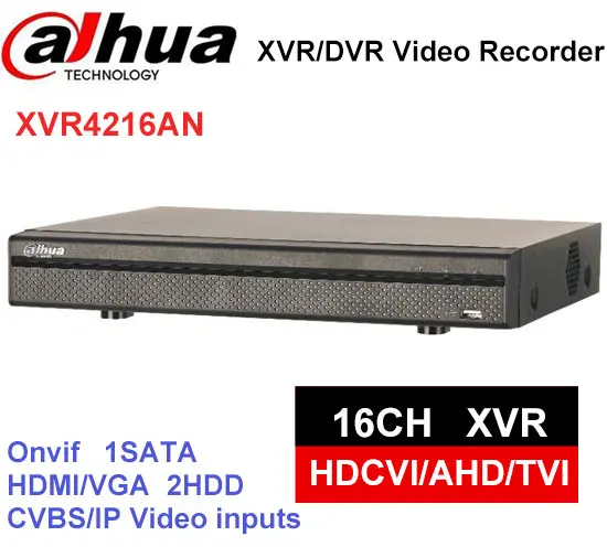 Dahua xvr видеомагнитофон xvr4216an 16ch 1080 P Поддержка HDCVI/AHD/TVI/CVBS/IP Камера | Безопасность и